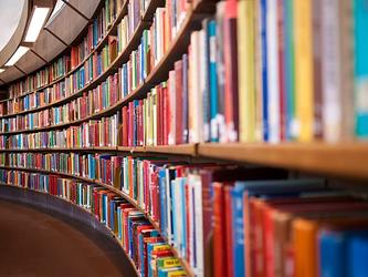Books on shelves